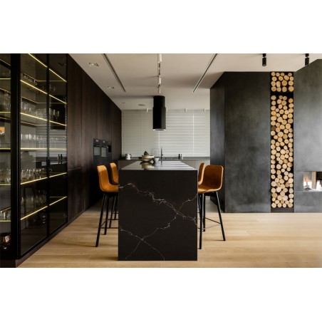 Ciarko Monogram W czarny okap wyspowy